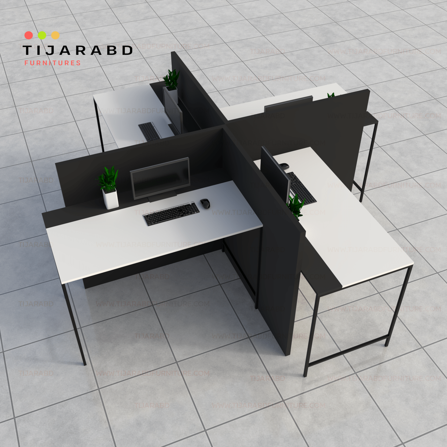Smart Workstation Table – Modern, Functional & Space-Saving